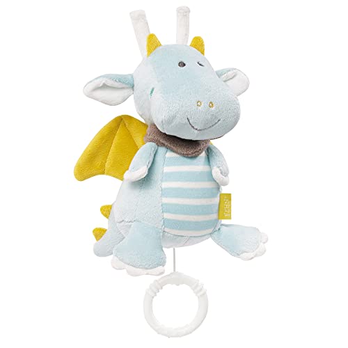 Fehn caja de música dragón - Peluche y Ayuda para Dormir: Caja con cuerda y suave melodía Duerme niño pequeño duerme, reconforta en cualquier situación - para bebés y niños pequeños desde 0 meses