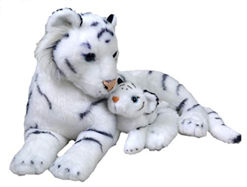 Wild Republic Mamá y Bebé Tigre Blanco (38 cm)