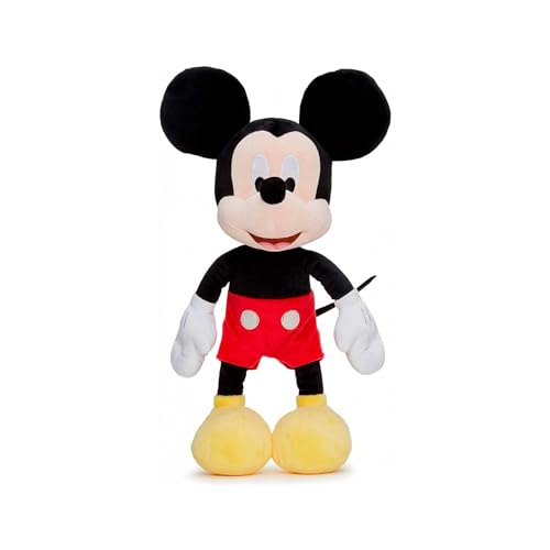 Simba Toys - Peluche Grande Disney Mickey Mouse, Material Suave y Agradable, 100% Original, Apto para Niños y Niñas de Todas Las Edades - 61 cm