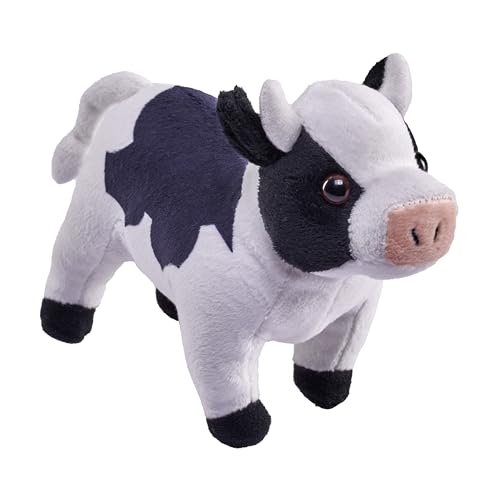 Wild Republic Pocketkins Eco, mini vaca de peluche de 12 cm reciclada